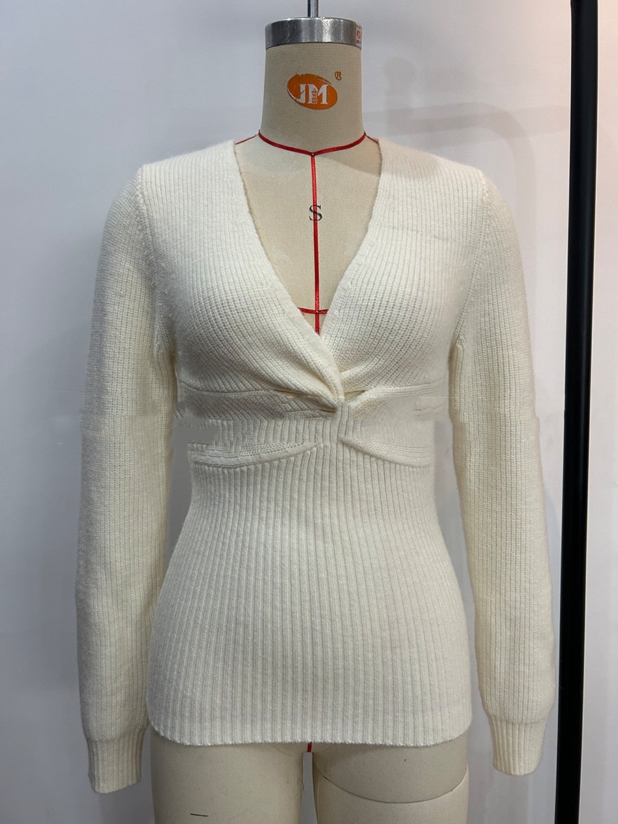 Damen Slim-Fit Pullover – Klassischer, figurbetonter Basic-Sweater